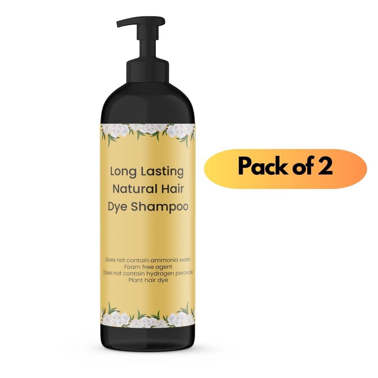 Long Lasting Natural Hair Dye Shampoo 100ML (Pack of 2)